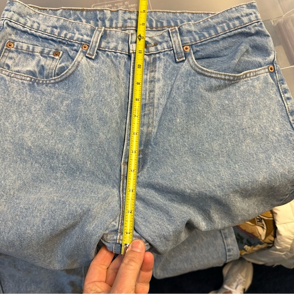 LEVI'S 550 34 x 34 VINTAGE Y2K 80s ACID WASH JEANS HIGH WAIST STRAIGHT LEG JEAN - Picture 11 of 12